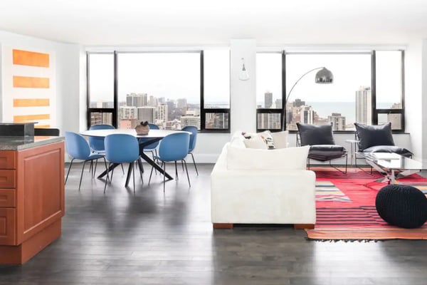 Chicago high-rise apartment interior